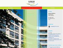 Tablet Screenshot of klinikum.wolfsburg.de